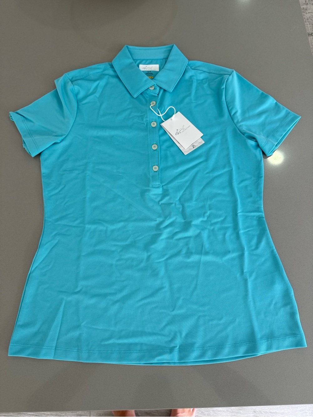 Greg Norman Collection Women’s Polo Shirt Small Golf Active Aqua Turquoise